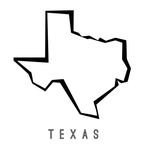 Mapa geométrico de Texas — Vector de stock
