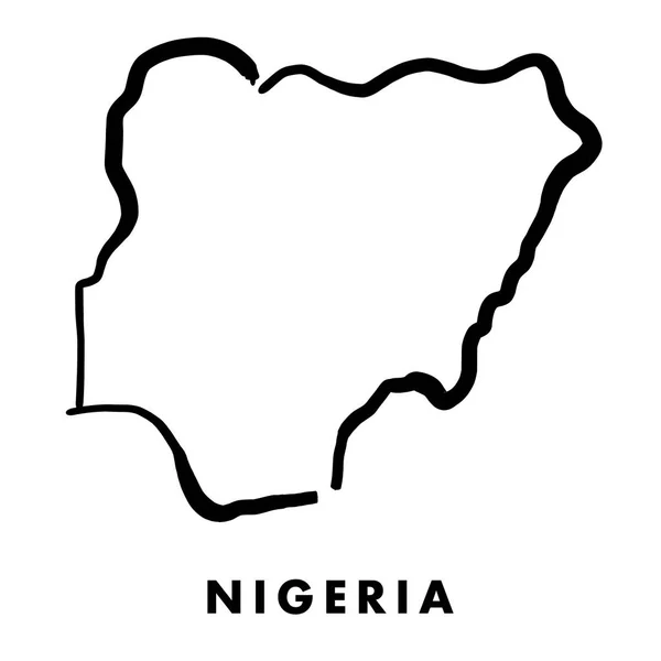 Obrys mapy Nigérie — Stockový vektor