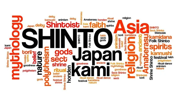 Shinto Mythologie Wort Wolke — Stockfoto