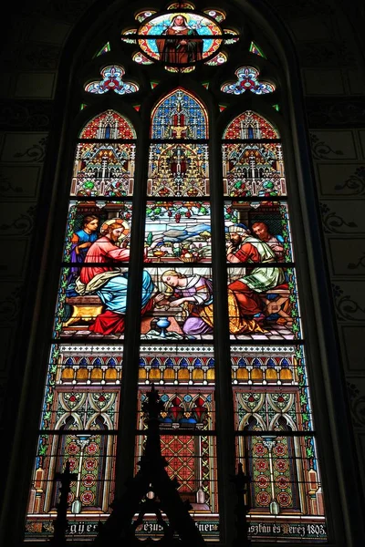 Koszeg stained glass — Stock Photo, Image