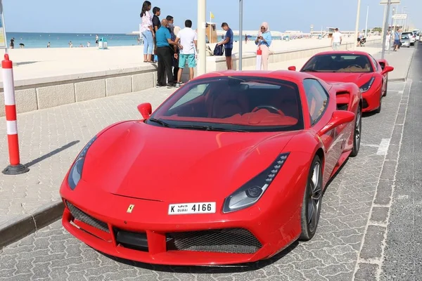 Ferrari 488 em Dubai — Fotografia de Stock