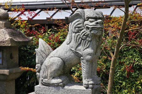 Oroszlán kutya szobor — Stock Fotó