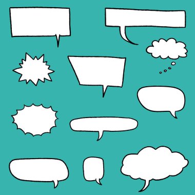 Konuşma çizgi film seti