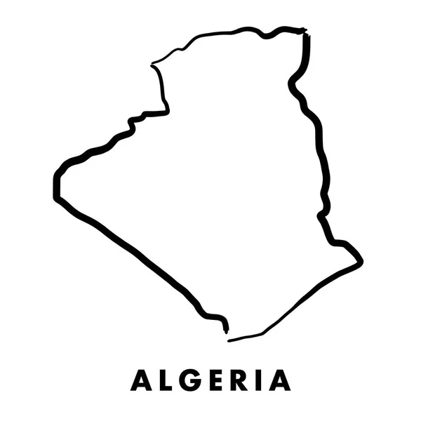 Argélia mapa esboço — Vetor de Stock
