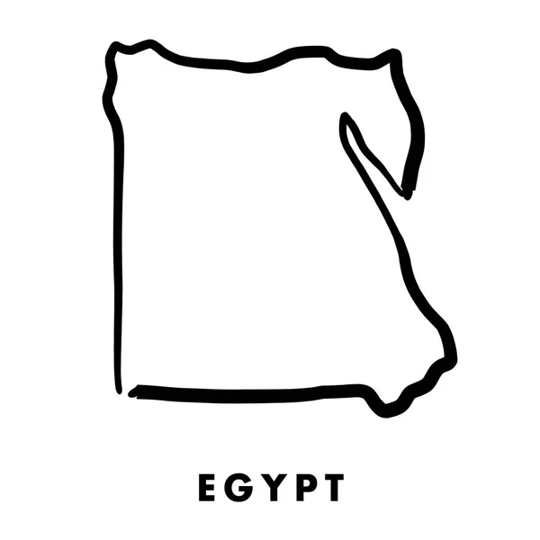 Egypte carte contour — Image vectorielle