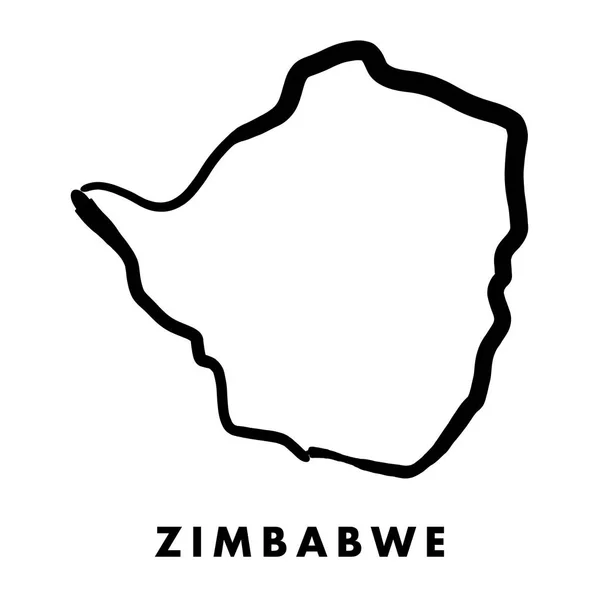 Mapa do Zimbabué — Vetor de Stock