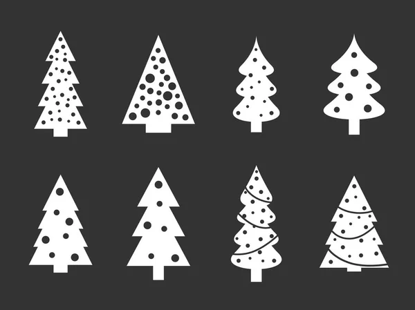 Iconos del árbol de Navidad — Vector de stock