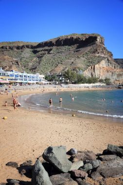 Mogan Beach, Gran Canaria, İspanya