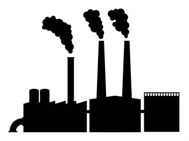 Fabrika vektör siluet