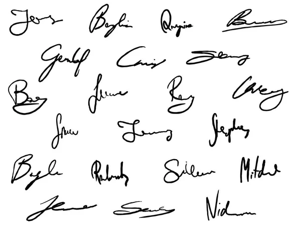 Υπογραφή συλλογή διάνυσμα — Διανυσματικό Αρχείο