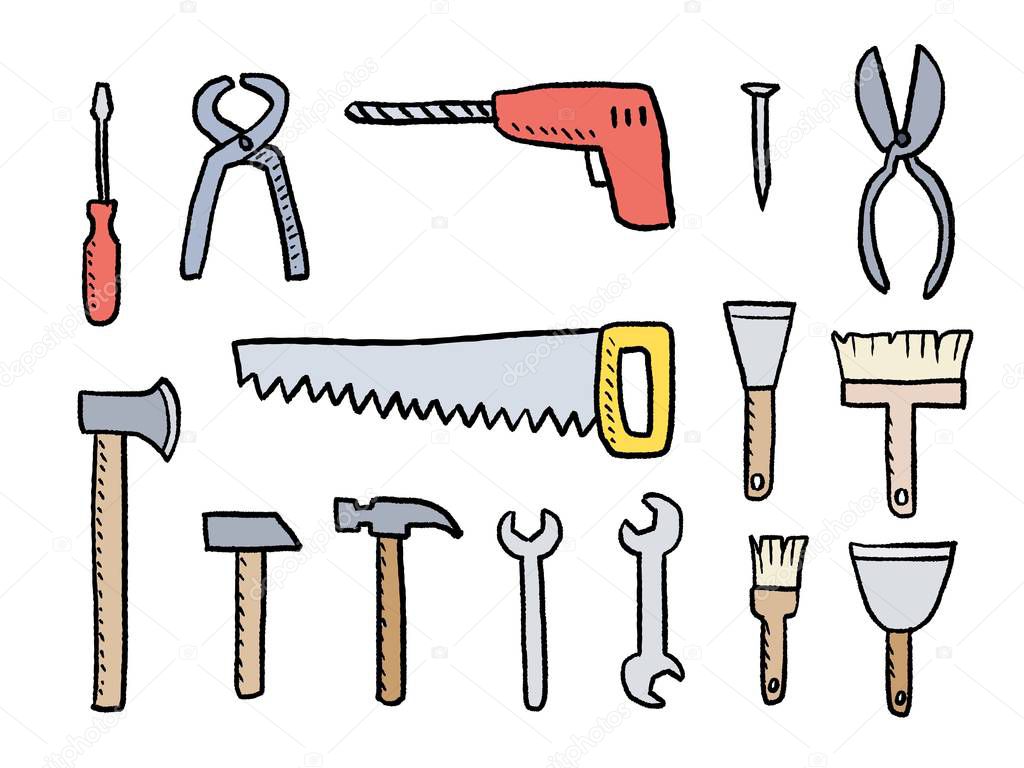 Cartoon tools set