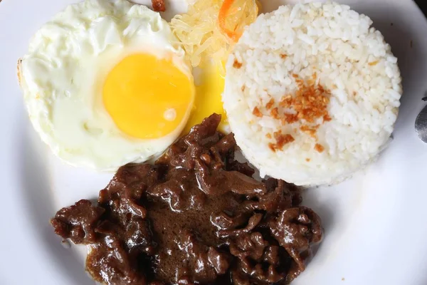 Tapsilog ontbijt, Filippijnen — Stockfoto