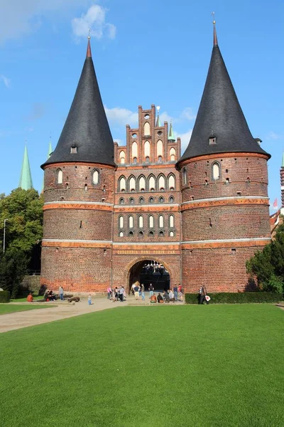 Lubeck monumental gate — Stock Photo, Image