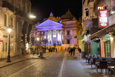 Brüksel gece - şehir mimarisi