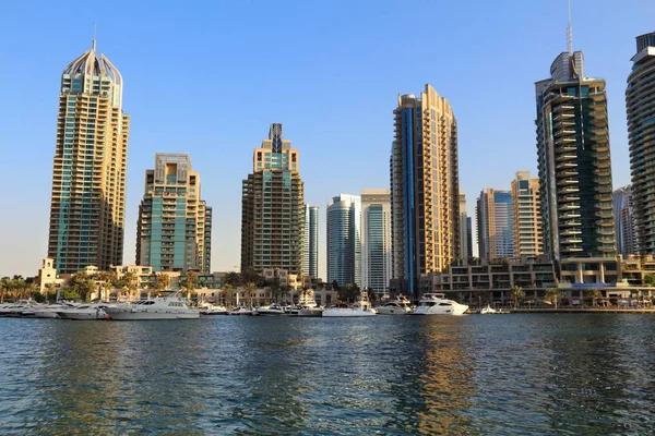 Dubai Marina Panorama Moderní Bytové Architektury Spojených Arabských Emirátech — Stock fotografie