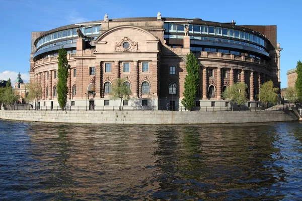 Stockholm Sweden Riksdag Parliament Building Helgeandsholmen Island — Stock Photo, Image