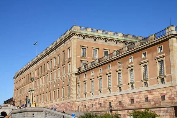 Estocolmo Suecia Palacio Real Stockholms Ranura Gamla Stan Casco Antiguo —  Fotos de Stock