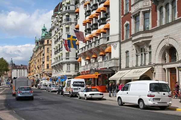 Estocolmo tráfico de coches — Foto de Stock