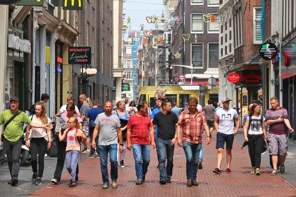 Ulicy handlowej Amsterdamu — Zdjęcie stockowe