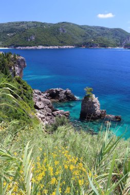 Corfu deniz manzara