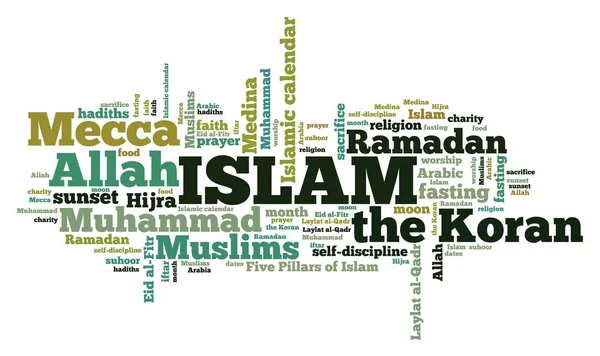 Islams kultur - word cloud konceptet — Stockfoto