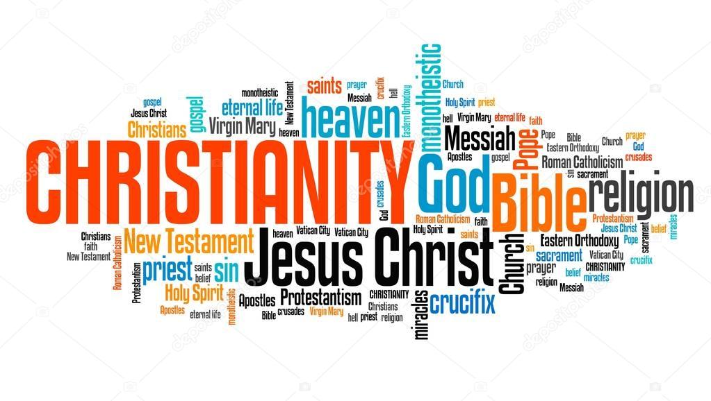 Christianity religion - word cloud concept