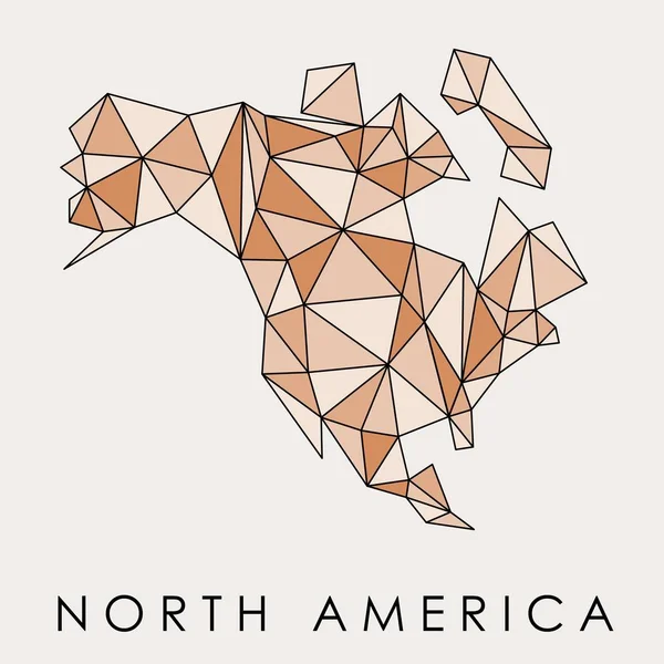 Mapa da América do Norte — Vetor de Stock