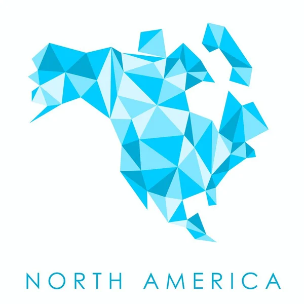 North America low poly — Stock Vector