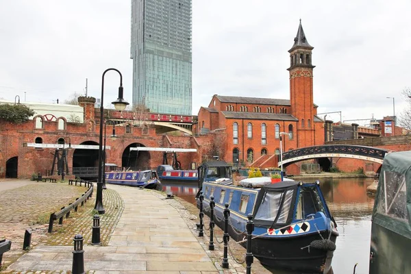 Manchester kanalbåtar — Stockfoto