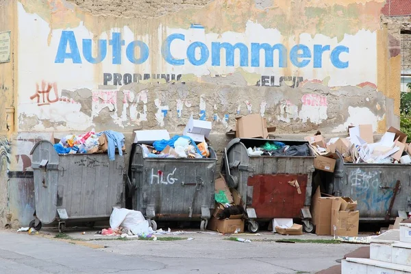 Bortskaffelse af kommunalt affald - Stock-foto
