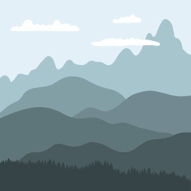 Dağlar - vektör çizim
