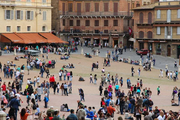 Plaza principal de Siena — Foto de Stock