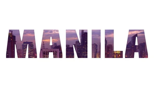 Manila word sign — Stock Photo, Image