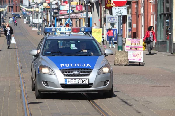 Policia en Polonia — Foto de Stock