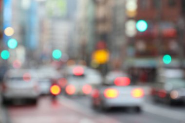 Tokyo gece. Büyük şehir ışıkları - defocused Tokyo, Japonya. Bulanık renkli kaçışını.