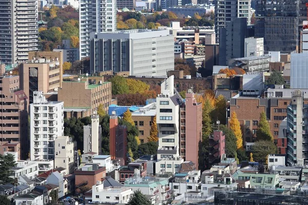 Tokyo Városkép Bunkyo Kerület Nagy Város Légifelvételek — Stock Fotó