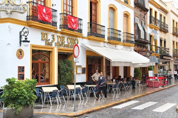 Seville Espanha Novembro 2012 Pessoas Visitam Café Sevilha Espanha Sevilha — Fotografia de Stock