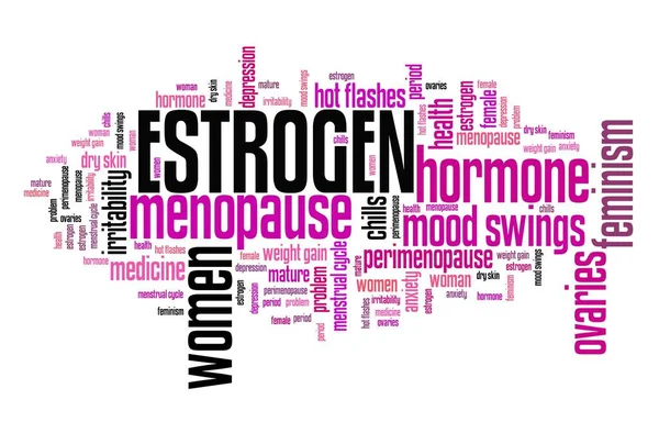 Gráficos de hormônio estrogênio — Fotografia de Stock