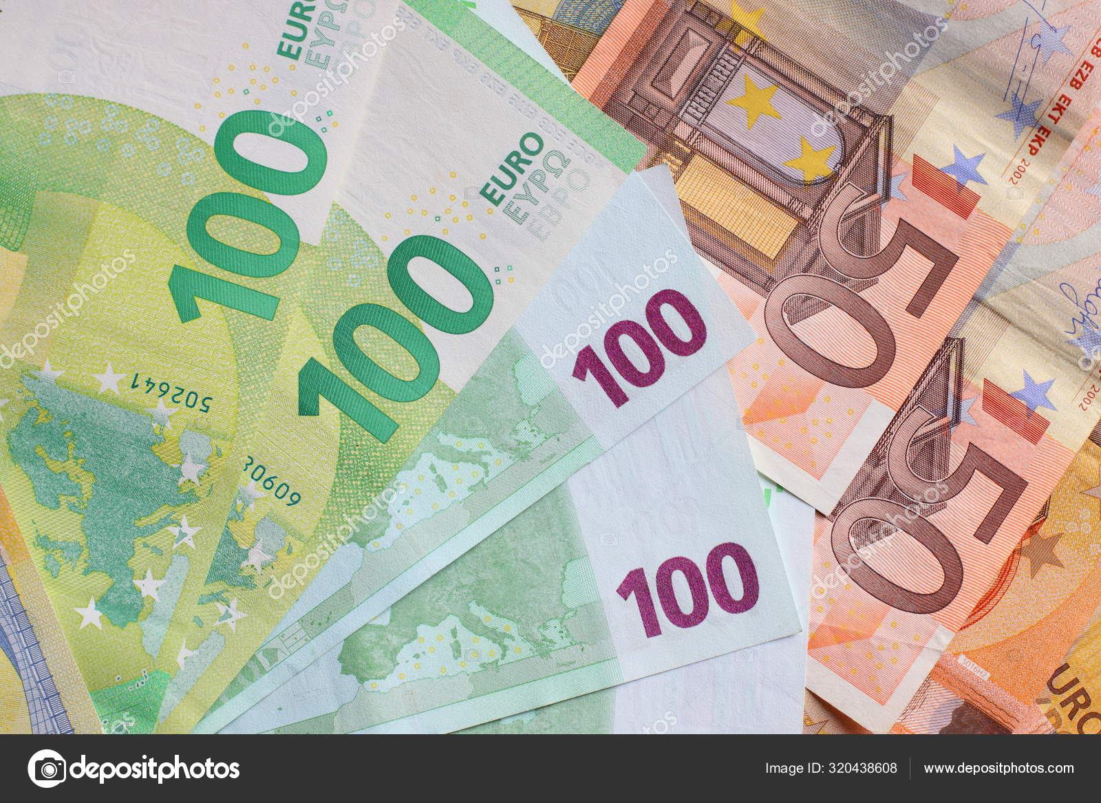 100 euro banknotes — Stock Photo © tupungato #320438608, image size:1600x1167