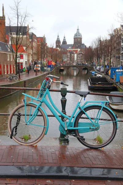Amsterdam rain — Stock Photo, Image