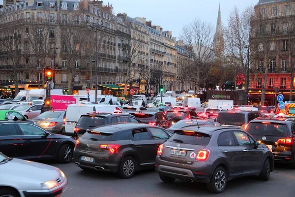 Traffic jam in Paris — Stock Photo, Image