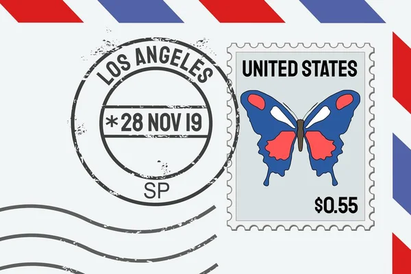 Los Angeles postmark — Stock Vector