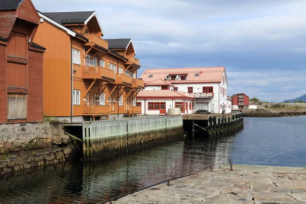 Noruega cidade de pesca — Fotografia de Stock