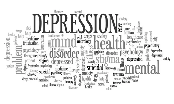 Depression keywords — Stock Photo, Image