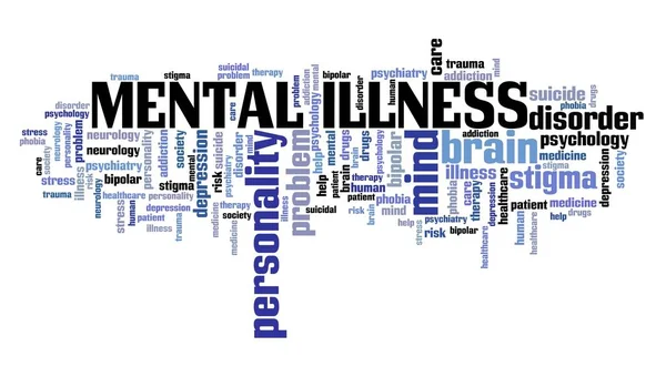 Mental illness word cloud — Stock Photo, Image