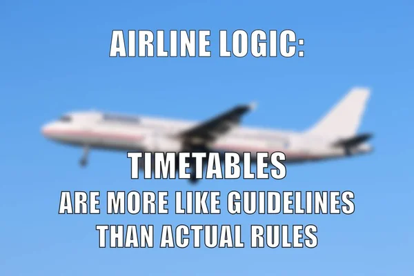 Airline timetable issues — Stock Photo, Image