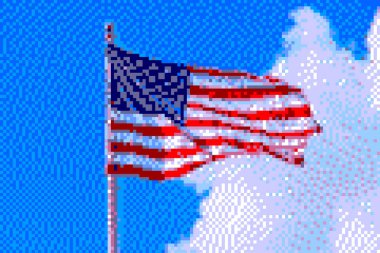 Piksel Sanat Amerikan bayrağı
