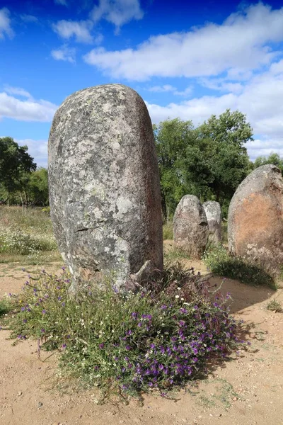 Almendres Cromlech megalith stones — Foto de Stock