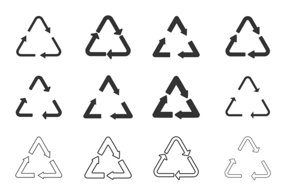 Reciclaje icono conjunto — Vector de stock