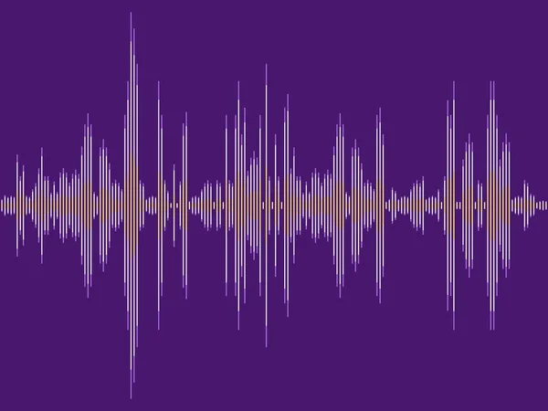 Purple sound wave — Stock Vector